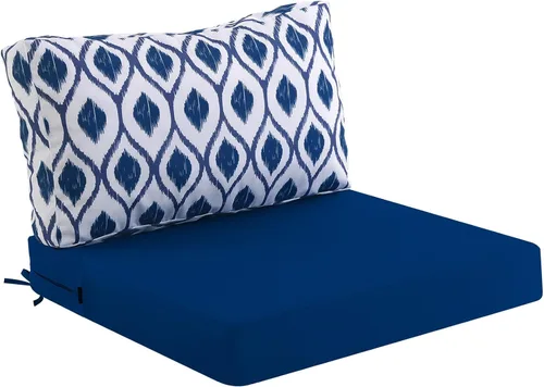 Vista 24 de idee-home Cojines impermeables para asiento de exteriores, para muebles de patio, cojines de repuesto para asiento profundo Hampton Bay