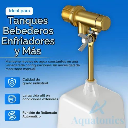 Vista 8 de Válvula de flotador de agua de 3/8" – Controlador de nivel de agua resistente de 125 PSI – Válvula de flotador de tuerca alada fácil de ajustar