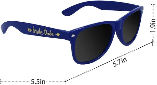 Vista 2 de LADY&HOME Paquete de 10 lentes de sol para despedida de soltera, lentes de sol de tribu de novia y novia para fiesta de novia, despedida de soltera