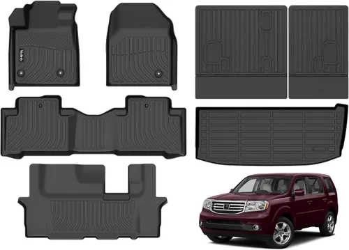 Vista 84 de Tapetes de piso para todo clima y forro de carga con respaldo para Chevrolet Suburban de 7 asientos 2021-2025 / GMC Yukon XL de 7 asientos