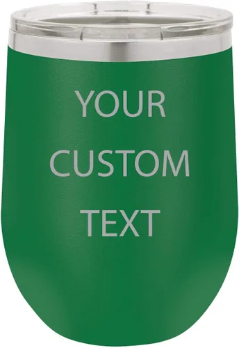 Vista 11 de Vaso de vino aislado de acero inoxidable personalizado personalizado de 12 oz (negro)