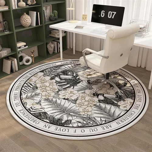 Vista 20 de Tapete para silla de oficina para suelo de madera dura, computadora, videojuegos, protector de piso, tapete redondo de protección de azulejos de A1