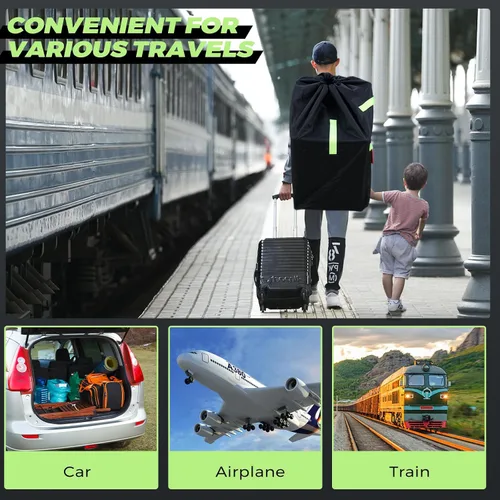 Vista 6 de Zihvfzu Bolsa de viaje impermeable para asiento de automóvil, adecuada para avión y viajes aéreos, diseño de mochila acolchada duradera, adecuada