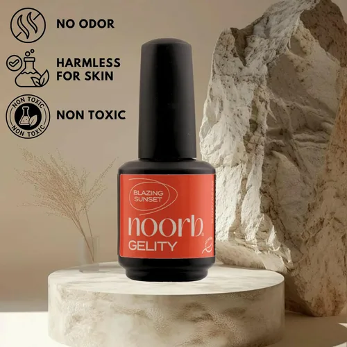 Vista 3 de Esmalte de gel naranja, esmalte de uñas de gel natural sin olor con pigmentos orgánicos, esmalte de uñas de gel UV en naranja