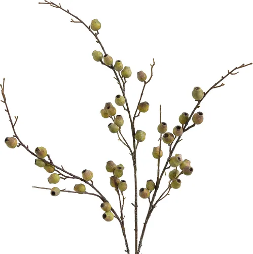 Vista 16 de FiveSeasonStuff Tallo de bayas artificiales de musgo antiguo, 35 pulgadas
