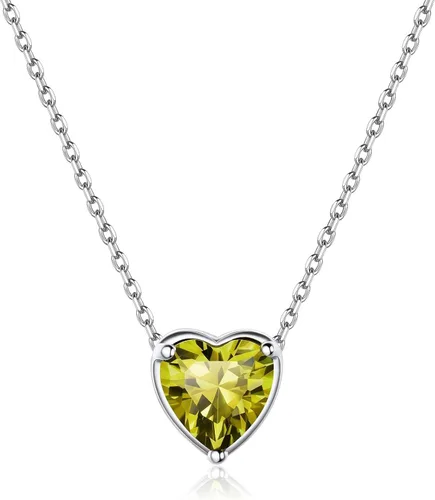 Vista 11 de ChicSilver Birthstone Necklace for Women 925 Sterling Silver Stone Necklace 925 Sterling Silver, Hypoallergenic for Sensitive Skin, 12-Months Zafiro
