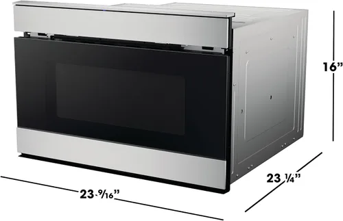 Vista 9 de SHARP SMD2489ES Horno de microondas inteligente tipo cajón con apertura Easy Wave, 24 pulgadas, 1.2 pies cúbicos, 950 vatios, panel de control