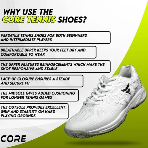 Vista 5 de Core Tennis Zapatos - Zapatillas de tenis transpirables para hombre y mujer - Zapatos de pádel con suela antideslizante - Zapatos de tenis