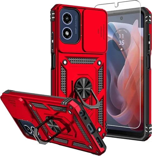 Vista 20 de Funda para Moto G 5G 2023, [No para la versión 2022] con protectores de pantalla y cubierta de cámara, [Grado militar] cubierta probada contra