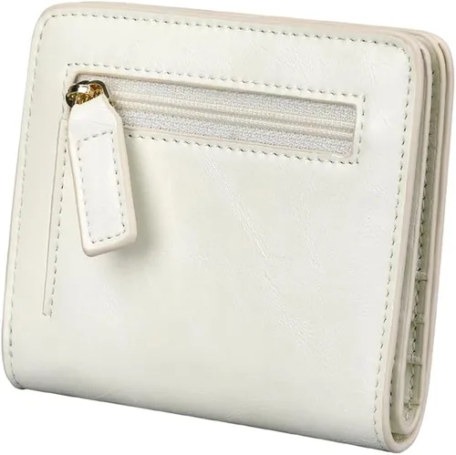 Vista 11 de Itslife - Cartera de piel con cierre de cremallera para mujer, tamaño pequeño, con ventana para identificación, marrón (Waxed Brown)), 1301
