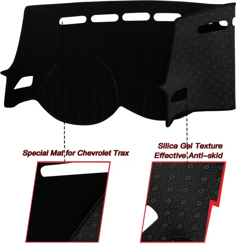 Vista 2 de Cubierta de tapete para salpicadero, consola central interior personalizada compatible con Chevy Trax SUV 2017, 2018, 2019, 2020, 2021, 2022