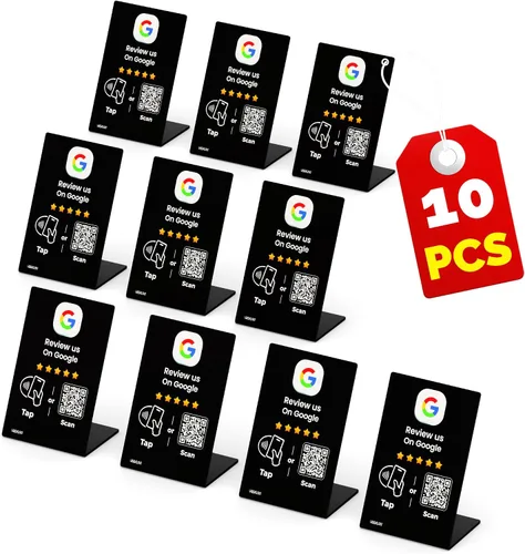 Vista 9 de Soporte de revisión de Google (2 piezas) - Boost Google Reviews con soporte reutilizable para tarjetas de Google Review Tap y soporte de código QR
