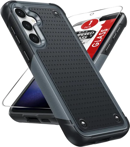 Vista 14 de LeYi Funda para Galaxy S21 FE-5G: Funda Samsung S21 FE con protector de pantalla, doble capa protectora de policarbonato duro y TPU suave Android