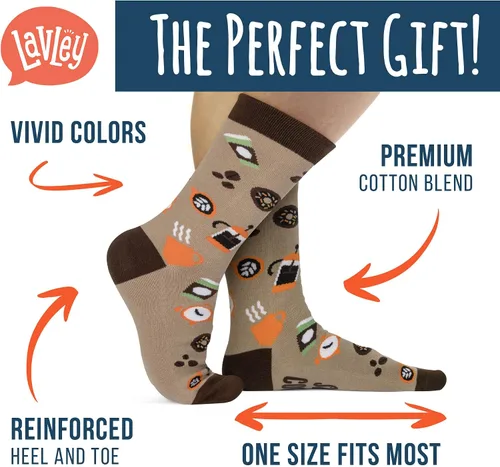 Vista 2 de Lavley Calcetines divertidos con texto en inglés "If You Can Read This, Bring Me Funny Socks", regalos novedosos para hombres, mujeres y adolescentes