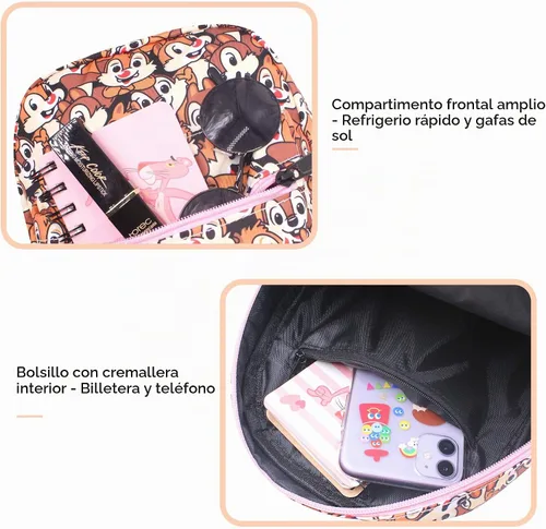 Vista 4 de Cartoon Small Nylon Bag Multipurpose Causal Daypack for Travel Trip Shopping Tablet iPad Mini up to 8 inches Multi Cnd