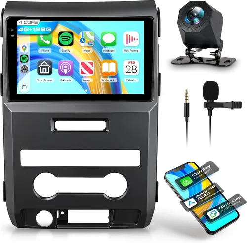 Vista 9 de Estéreo de coche Android 4 Core 64G 9 pulgadas para Ford F150 SVT Raptor 2009-2012 Recorte bajo inalámbrico CarPlay Android Auto pantalla táctil