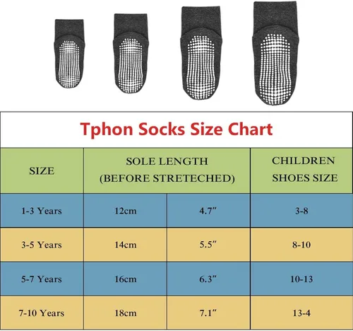 Vista 6 de Tphon Calcetines para niños pequeños con pinzas para niños y niñas, calcetines antideslizantes para niños, 15 pares de calcetines de media