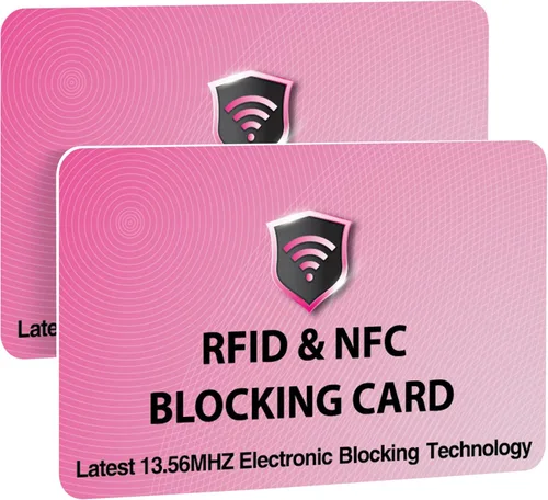 Vista 8 de SaiTech IT Paquete de 5 Tarjetas de Bloqueo RFID, Una Tarjeta Protege Toda la Billetera y Cartera, Protector de Tarjetas de Débito y Crédito