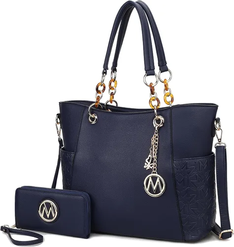 Vista 60 de MKF Collection - Juego de bolsa de mano para mujer, con cartera y asa superior, de piel vegana