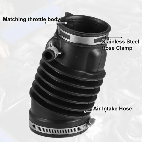 Vista 4 de Tubo de manguera de admisión para filtro de aire con abrazaderas 17228-RDA-A00 - Filtro de motor de automóvil Tubo de manguera de conducto