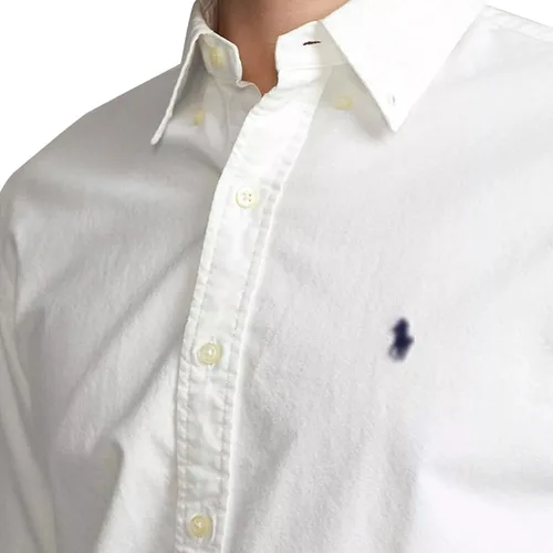 Vista 5 de Polo Camisa Oxford clásica de manga larga para hombre