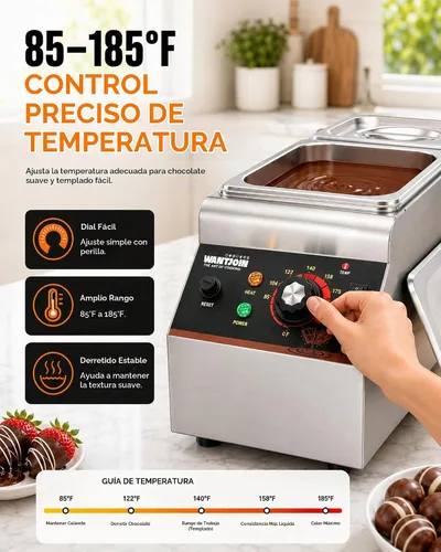 Vista 3 de WantJoin El chocolate que modera la capacidad del tamaño 9 libras del Plateado