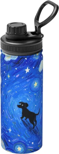 Vista 13 de Aurora Printed Insulated Water Bottle, 18oz Stainless Steel Funny Travel Mug, Leakproof Hot & Cold for Sports, Gym, Hiking
