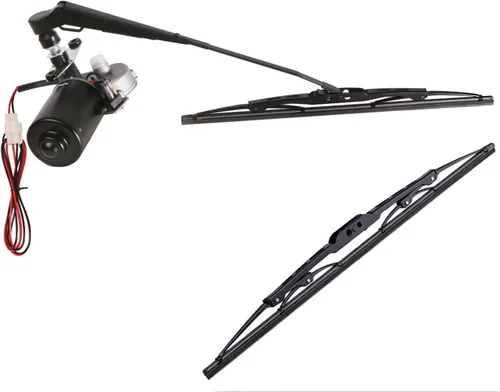 Vista 2 de Kit de limpiaparabrisas SCHRION para UTV, compatible con Polaris Ranger RZR, carrito de golf general, tractor quitanieves, kit de limpiaparabrisas