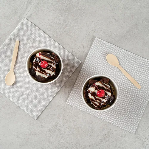 Vista 8 de Restaurantware Coppetta - Vasos de postre de 8 onzas, 200 tazas desechables para helado, tapas se venden por separado, cuencos de papel robustos