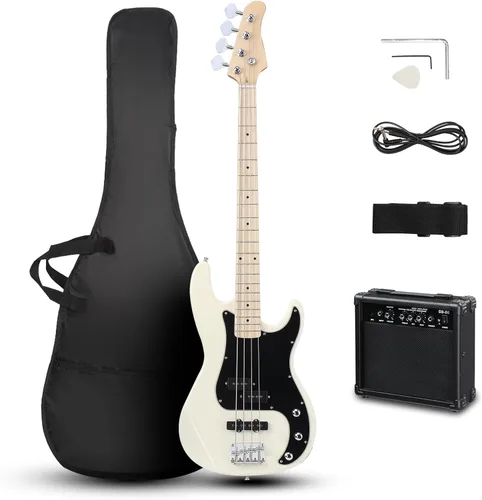 Vista 11 de Ktaxon 4 String Bass Guitar, Full-Size Electric Bass Guitar Kit(Dark Blue)