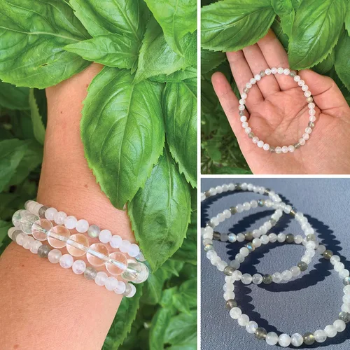 Vista 85 de Pulseras elásticas, piedras preciosas naturales, amatista, citrino, cuarzo rosa, cuarzo de cristal transparente, ojos de peridoto y teger, regalo