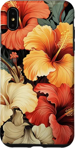 Vista 11 de Hawaiian Tropical Design Yellow Red Hibiscus Plumeria Case for iPhone 17