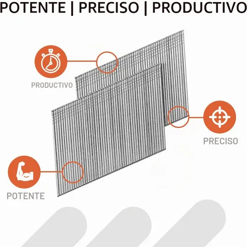 Vista 2 de Paslode, Clavo de Acabado, 650232, Galvanizado en Ángulo de 20 Grados, Calibre 16, 2,000 por Caja, 2 1/2 Pulgadas