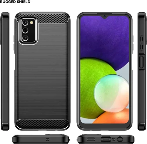 Vista 3 de M MAIKEZI Funda para Samsung A03S, Galaxy A03S con protector de pantalla HD, absorción de golpes flexible de TPU parachoques de goma suave
