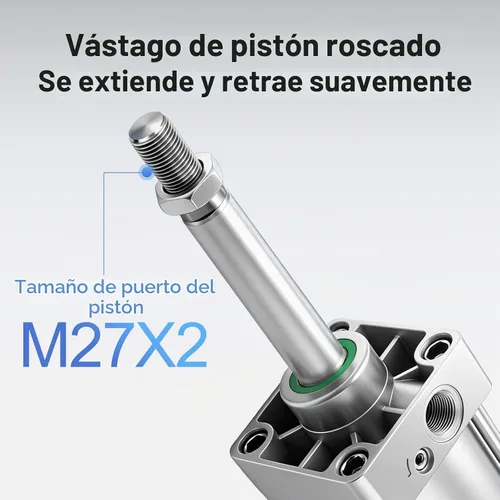 Vista 4 de BAOMAIN Cilindro neumático de aire de 5" diámetro 4" carrera SC125x100