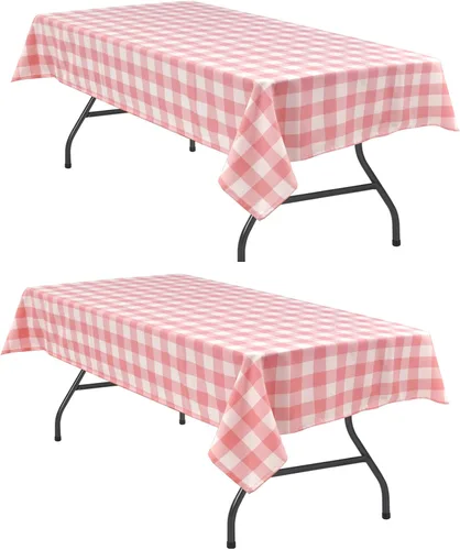 Vista 25 de Hiasan - Mantel cuadrado a cuadros, 30 x 30 pulgadas, tela impermeable y resistente a las arrugas para picnic, cena y fiesta, tela de poliéster