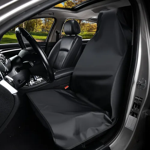 Vista 3 de MAGCA Funda Protectora para Asiento de Coche, Impermeable, Funda para Asiento Delantero Universal, Color Negro, Paquete de 1 Asiento de coche