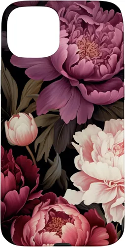 Vista 9 de Carcasa para iPhone 17 con diseño floral de peonía rosa magenta y rubor
