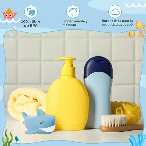 Vista 4 de b&h Termómetro de baño para bebés, termómetro digital de temperatura de Azul