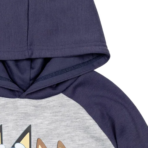 Vista 5 de Bluey Mom Dad Bingo Fleece Sudadera con capucha para niños pequeños a niños grandes