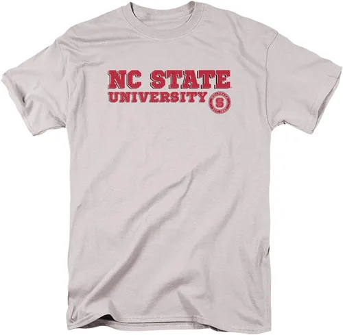 Vista 7 de North Carolina State University Camiseta unisex para adultos con texto en bloque