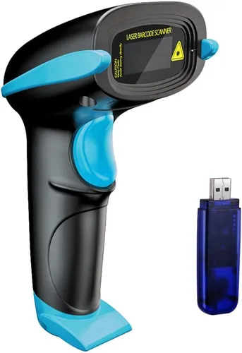 Vista 12 de NADAMOO Escáner de Código de Barras Inalámbrico 328 Pies Distancia de Transmisión USB Inalámbrico 1D Láser Lector Automático de Código de Barras