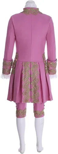 Vista 4 de Disfraz victoriano para hombre, disfraz rococó, disfraz de príncipe cosplay de regencia para Halloween