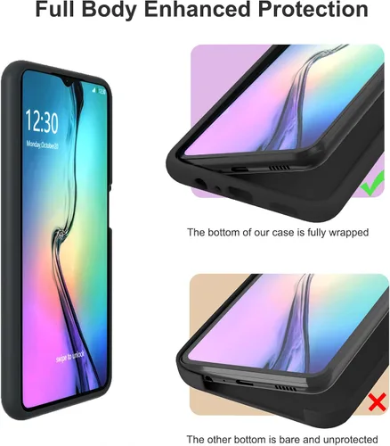 Vista 3 de Funda para Galaxy A13 5G de 6.5 pulgadas, silicona líquida suave protectora y forro de microfibra antiarañazos, a prueba de golpes, compatible