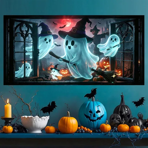 Vista 10 de Calcomanías de pared de ramas de árbol de Halloween, cuervo negro, pájaro, pájaro, pelar y pegar, calcomanías de cuervo para jaula de pájaro Jaula