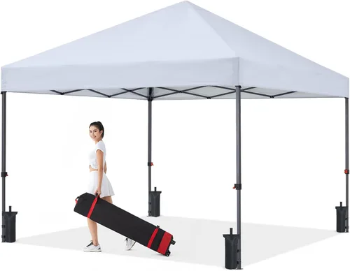 Vista 21 de COOSHADE - Tienda de campaña duradera y fácil de desplegar con bolsa enrollable, 8 x 8 pulgadas, gris