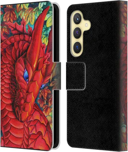 Vista 205 de Head Case Designs Officially Licensed Carla Morrow Galactic Entrancement Dragons Leather Wallet Case Compatible with Samsung Galaxy A07 4G