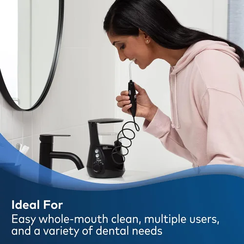 Vista 3 de Waterpik El irrigador dental acuario + puntas de reemplazo de prótesis de implantes - El sistema eléctrico de higiene dental elimina hasta el 99.9%
