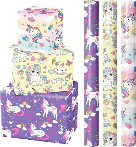 Vista 16 de WRAPAHOLIC Papel de regalo de oso para baby shower, mini rollo, 3 rollos, 17 x 120 pulgadas, diseño de oso de aventura en avión y fiesta para baby