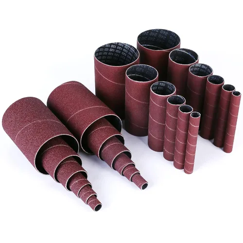 Vista 9 de LotFancy 24 piezas de fundas para lijadora de husillo, fundas de lijado de grano 60, abrasivo de óxido de aluminio, longitud de 4-1/2”, 4 piezas